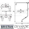 Bristan Assure TMV2 Bath Shower Mixer Rigid Riser Dimensions